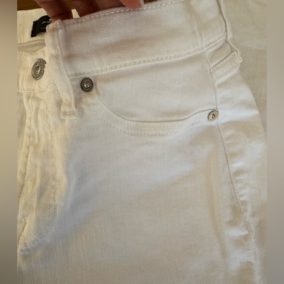 7 For All Mankind Roxanne Ankle Raw Hem Jeans SZ 28 White - Picture 11 of 17